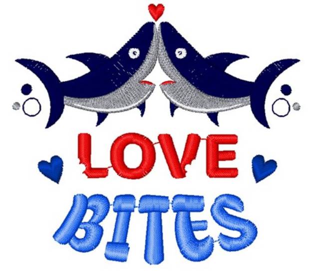 Picture of Sharks Love Bites Machine Embroidery Design