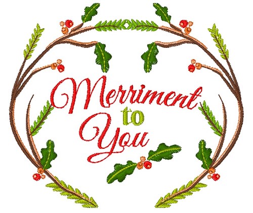 Woodlands Wreath Merriment To You Machine Embroidery Design
