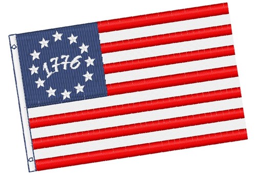 Betsy Ross Flag 1776 Machine Embroidery Design