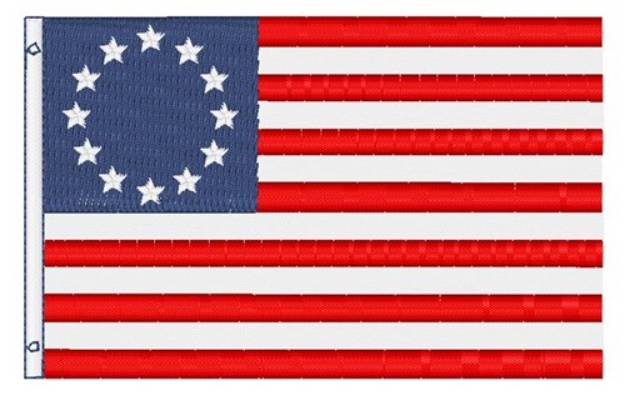 Picture of Betsy Ross Flag Machine Embroidery Design