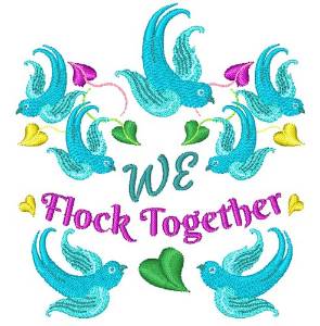 Picture of We Flock Together Machine Embroidery Design