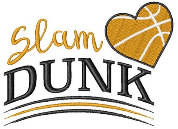 Picture of Basketball Slam Dunk Machine Embroidery Design