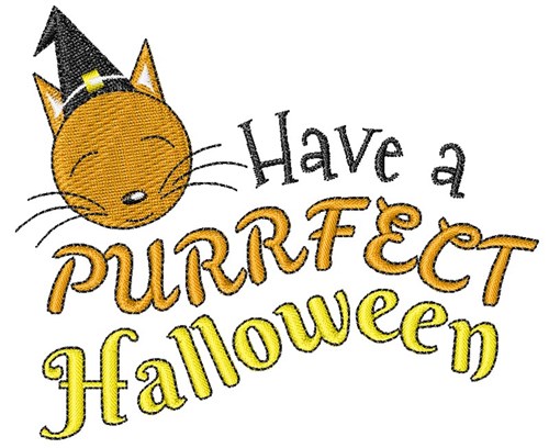 Have A Purrfect Halloween Machine Embroidery Design
