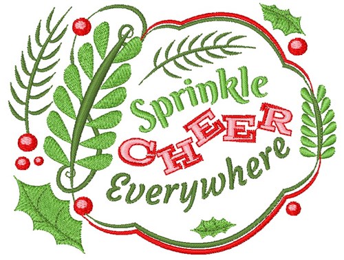 Sprinkle Cheer Everywhere Machine Embroidery Design