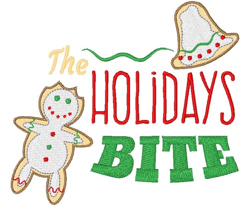 The Holidays Bite Machine Embroidery Design