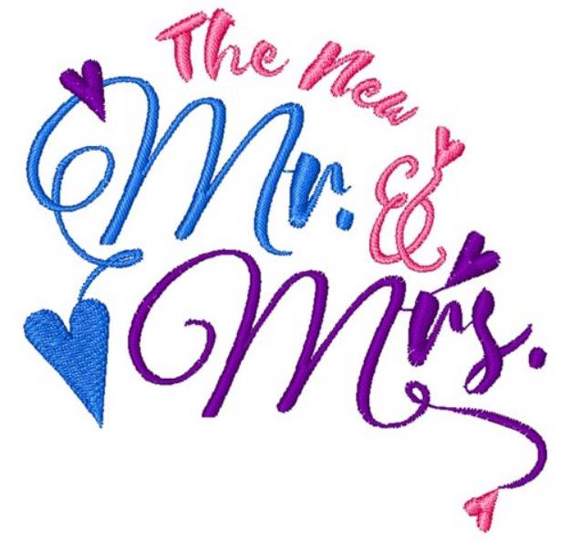 Picture of The New Mr & Mrs Machine Embroidery Design