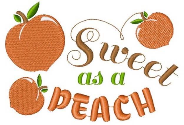 Picture of Sweet As A Peach Machine Embroidery Design