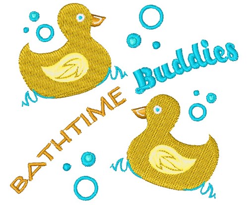 Bathtime Buddies Machine Embroidery Design