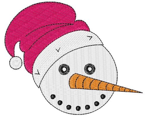 Snowman Santa Machine Embroidery Design