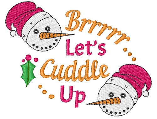 Brrr Let s Cuddle Up Machine Embroidery Design