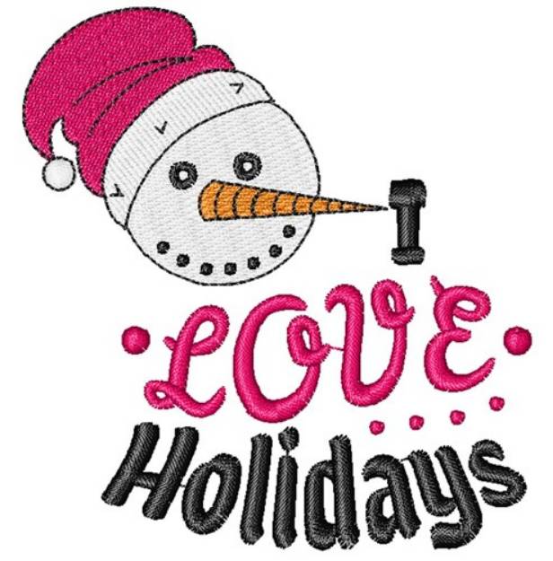 Picture of I Love Holidays Machine Embroidery Design