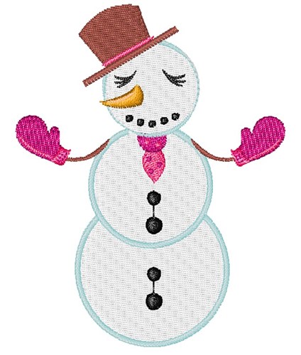 Snow Woman Machine Embroidery Design