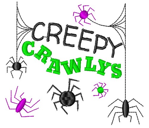 Creepy Crawlys Machine Embroidery Design