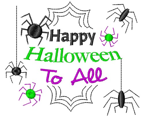 Happy Halloween To All Machine Embroidery Design