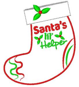 Picture of Santas Lil Helper Machine Embroidery Design