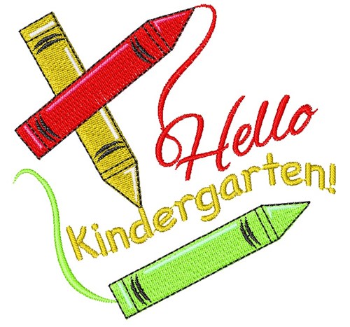 Hello Kindergarten! Machine Embroidery Design
