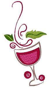 Picture of Artistic Wine Machine Embroidery Design