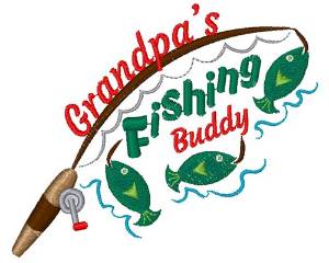 Picture of Grandpas Fishing Buddy Machine Embroidery Design