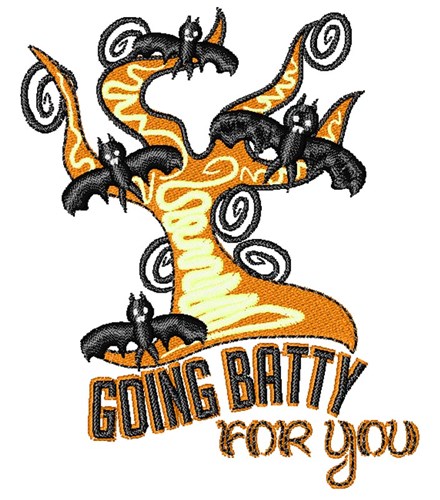 Going Batty For You Machine Embroidery Design