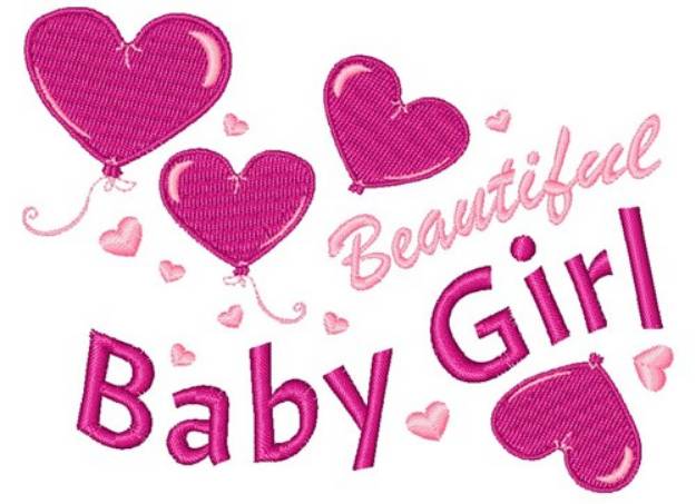 Picture of Beautiful Baby Girl Machine Embroidery Design