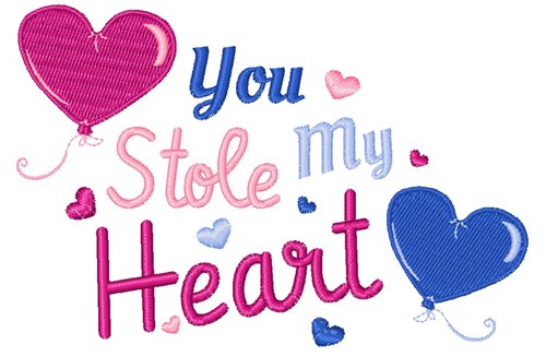 You Stole My Heart Machine Embroidery Design