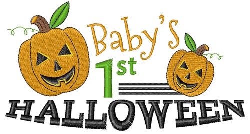 Babys 1st Halloween Machine Embroidery Design