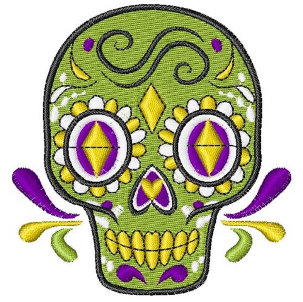 Picture of Sugar Skull Machine Embroidery Design