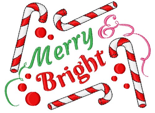 Merry And Bright Machine Embroidery Design