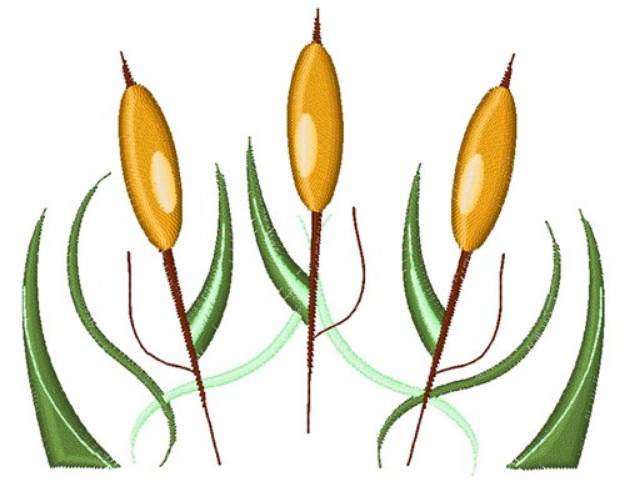 Picture of Cattails Machine Embroidery Design