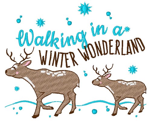 Walking In A Winter Wonderland Machine Embroidery Design