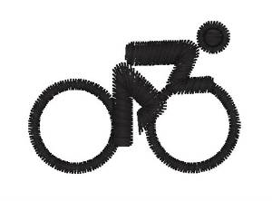 Picture of Cyclist Silhouette Machine Embroidery Design