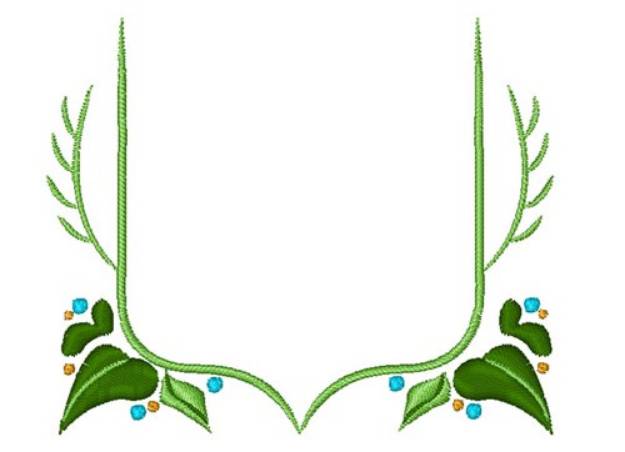 Picture of Leaf Branch Frame Machine Embroidery Design