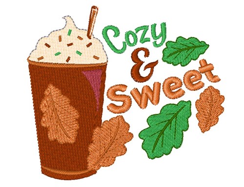 Fall Latte Cozy And Sweet Machine Embroidery Design