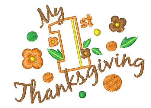 My First Thanksgiving Machine Embroidery Design