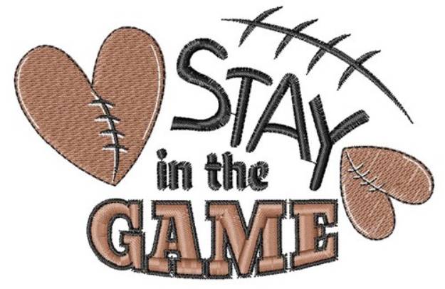 Picture of Football Stay In The Game Machine Embroidery Design