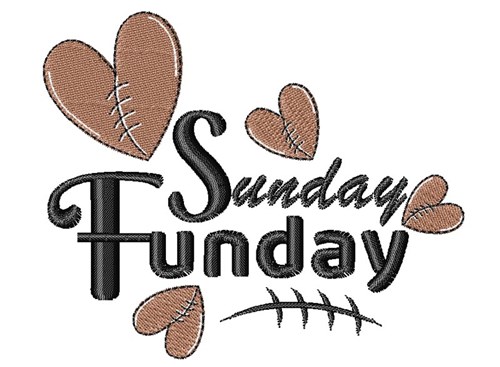 Sunday Funday Football Machine Embroidery Design