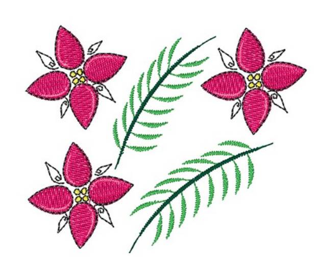 Picture of Holiday Flowers Base Machine Embroidery Design