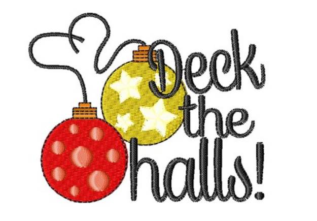 Picture of Deck The Halls Machine Embroidery Design