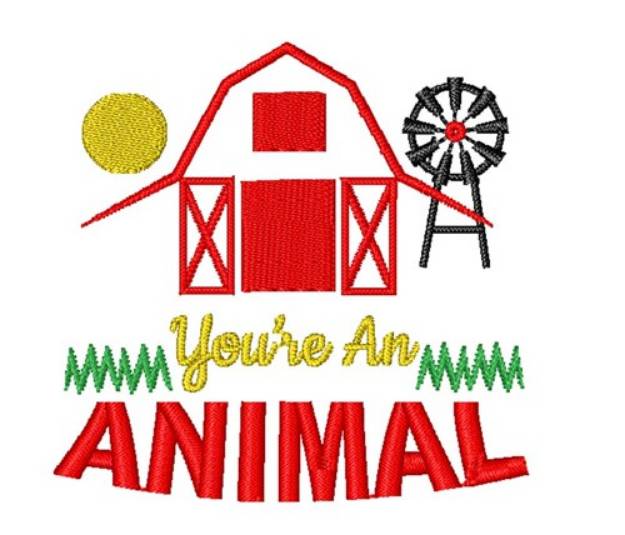 Picture of Barn You re An Animal Machine Embroidery Design