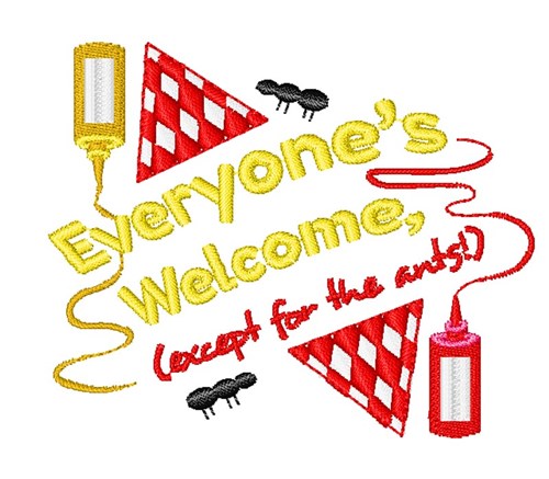 Picnic Everyone s Welcome Except For The Ants Machine Embroidery Design