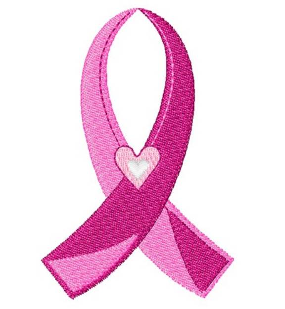 Picture of Pink Ribbon  Machine Embroidery Design