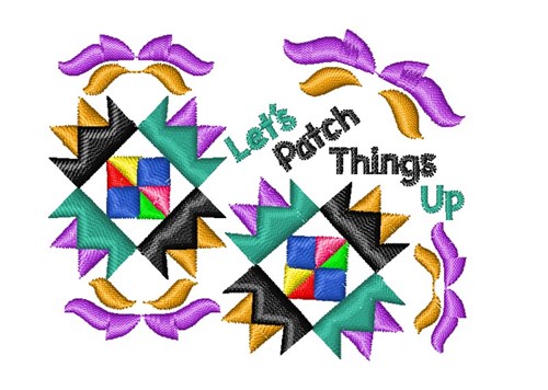 Quilt Square Let s Patch Things Up Machine Embroidery Design