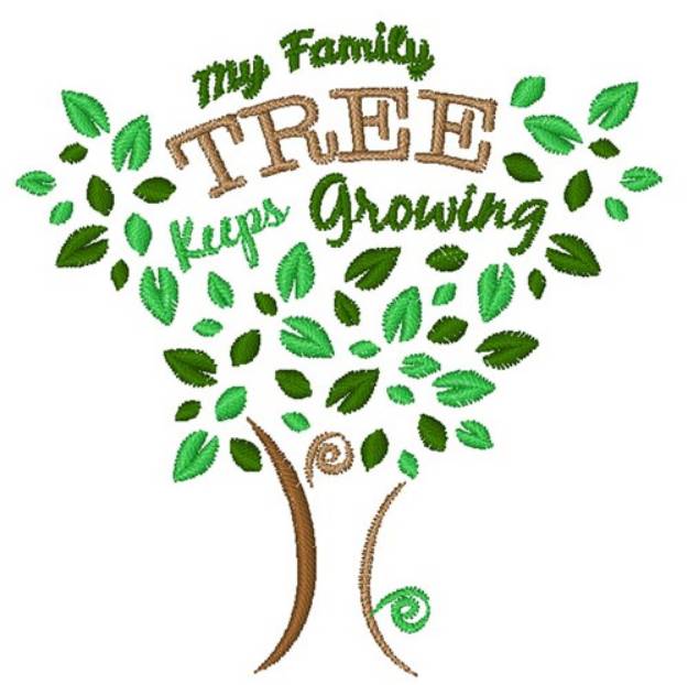 Picture of My Family Tree Keeps Growing Machine Embroidery Design