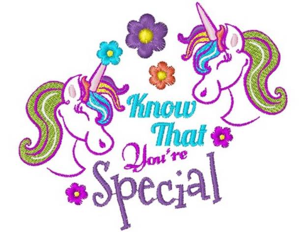 Picture of Unicorn Know That You re Special Machine Embroidery Design