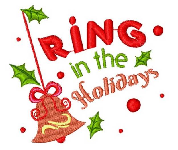 Picture of Bell Ornament Ring In The Holidays Machine Embroidery Design