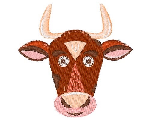 Cow Base Machine Embroidery Design