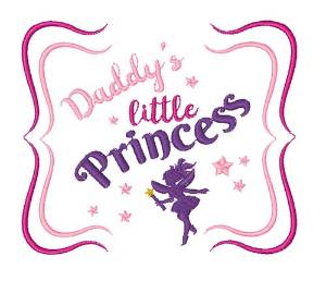 Picture of Daddy s Little Princess Machine Embroidery Design