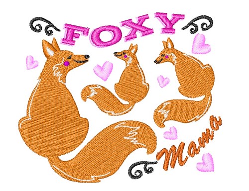 Foxy Mama Machine Embroidery Design