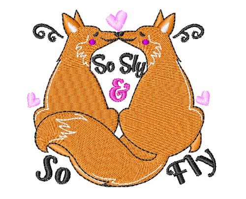 So Sly Machine Embroidery Design