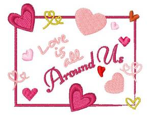 Picture of Love All Around Machine Embroidery Design